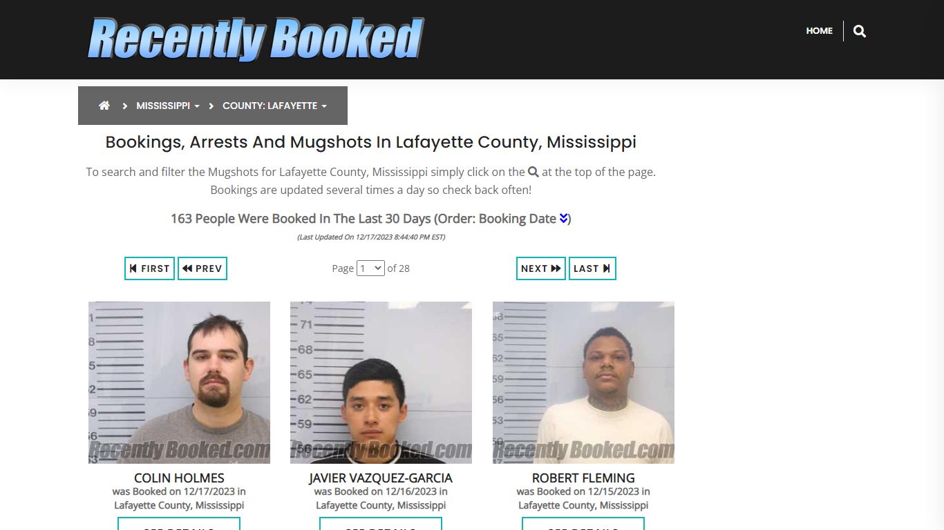 Bookings, Arrests and Mugshots in Lafayette County, Mississippi